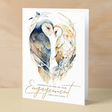 Personalised Engagement Card For Couple Custom Engagement Card Congratulations Card For Newly Engaged Couple Card Owl Engagement Card