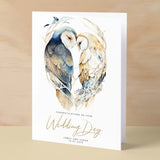 Personalised Wedding Card For Couple Custom Wedding Card Wedding Card For Son and Daughter Inlaw Card Owl Wedding Card