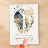 Personalised Anniversary Card For Couple Custom Anniversary Card Anniversary Card For Son and Daughter Inlaw Card Owl Anniversary Card