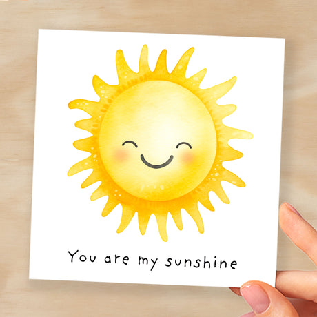 Anniversary Card Or Birthday Card For Boyfriend or Girlfriend You Are My Sunshine Cute Card For Wife Love Card For Husband