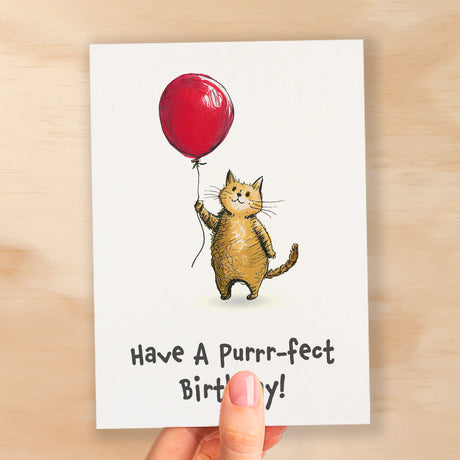 Birthday Card For Children Cute Cat Birthday Card For Child Card For Boy Birthday Card For Girl Purrr-fect Fun Birthday Card For Kids