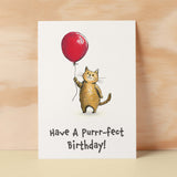 Birthday Card For Children Cute Cat Birthday Card For Child Card For Boy Birthday Card For Girl Purrr-fect Fun Birthday Card For Kids