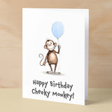 Birthday Card For Children Cute Monkey Birthday Card For Child Card For Boy Birthday Card For Girl Cheeky Monkey Fun Birthday Card For Kids