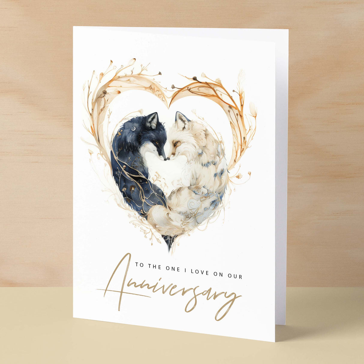 Anniversary Card For Wife Wedding Anniversary Card For Husband Anniversary Card For Boyfriend Fox Love Heart Anniversary Card For Girlfriend