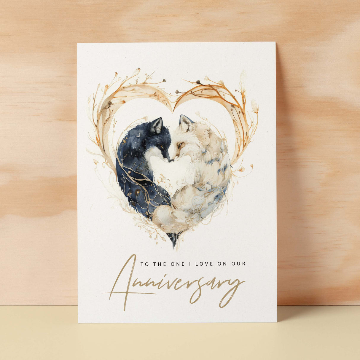 Anniversary Card For Wife Wedding Anniversary Card For Husband Anniversary Card For Boyfriend Fox Love Heart Anniversary Card For Girlfriend