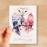 Wedding Card For Couple Wedding Card For Son and Daughter-In-Law Wedding Card For Daughter and Son-In-Law Owls Love Birds Wedding Card