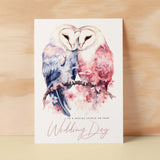 Wedding Card For Couple Wedding Card For Son and Daughter-In-Law Wedding Card For Daughter and Son-In-Law Owls Love Birds Wedding Card