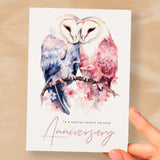 Anniversary Card For Couple Wedding Anniversary Card For Daughter and Son-In-Law Anniversary Card For Son and Daughter-In-Law Owls Love Card