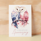 Anniversary Card For Couple Wedding Anniversary Card For Daughter and Son-In-Law Anniversary Card For Son and Daughter-In-Law Owls Love Card