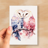 Anniversary Card For Wife Card for Anniversary Card For Husband Owl Anniversary Card For Couple Engagement Card For Couple Wedding Card