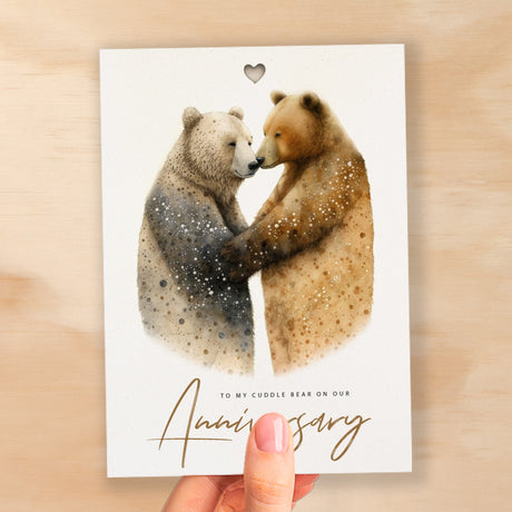 Anniversary Card For Wife Card for Anniversary Card For Husband Cute Bears Anniversary Card For Boyfriend or Girlfriend