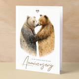 Anniversary Card For Wife Card for Anniversary Card For Husband Cute Bears Anniversary Card For Boyfriend or Girlfriend