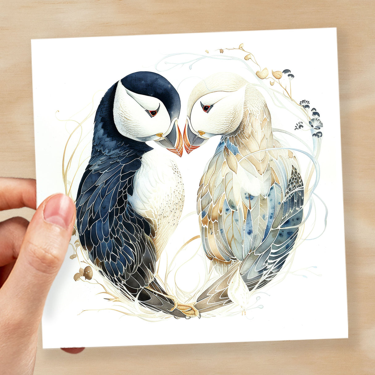 Anniversary Card For Husband Card for Anniversary Card For Wife Puffins Anniversary Card For Couple Engagement Card For Couple Wedding Card