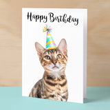 Birthday Card For Anyone Birthday Card For Friend Birthday Card For Her or For Him Bengal Cat Birthday Card For Son or Daughter