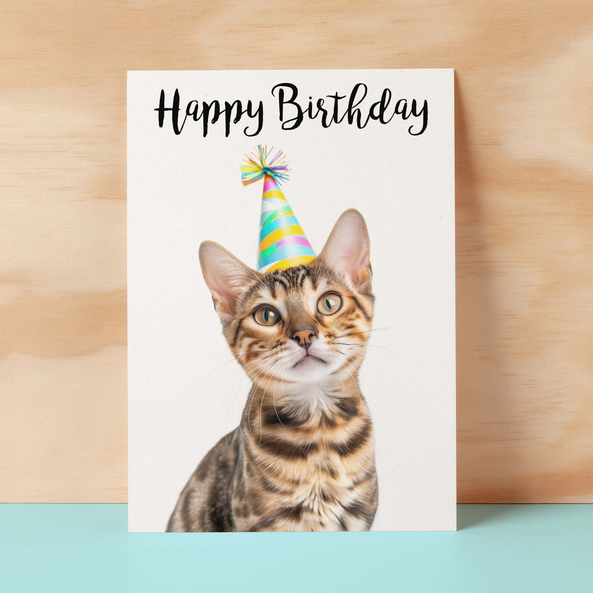 Birthday Card For Anyone Birthday Card For Friend Birthday Card For Her or For Him Bengal Cat Birthday Card For Son or Daughter