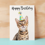 Birthday Card For Anyone Birthday Card For Friend Birthday Card For Her or For Him Bengal Cat Birthday Card For Son or Daughter