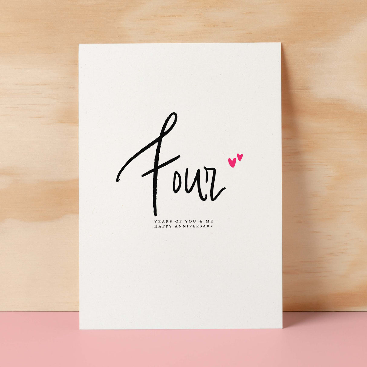 Four Year Anniversary Card For Husband 4 Year Anniversary Card Boyfriend or Girlfriend Wedding Anniversary Card For Wife