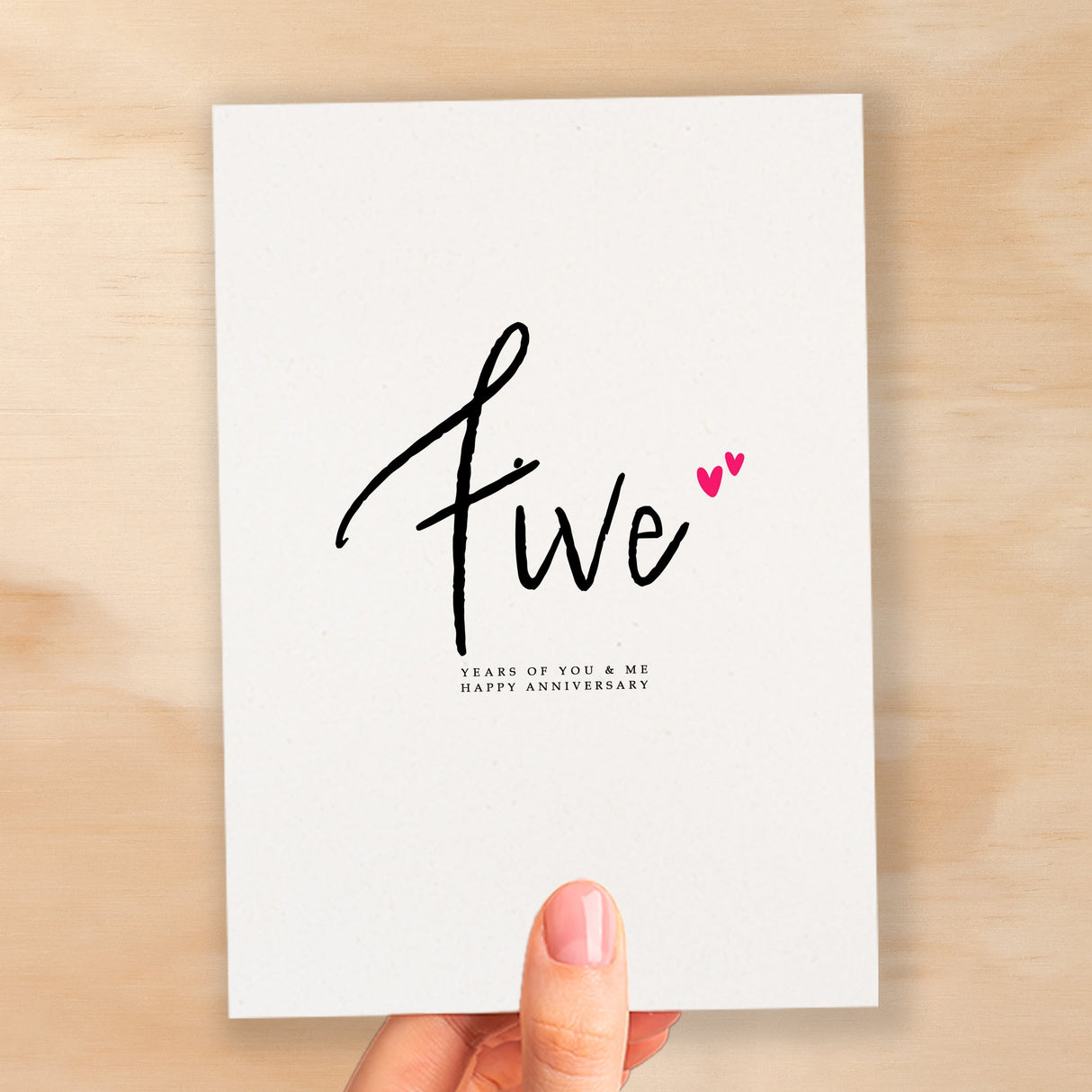 Five Year Anniversary Card For Husband 5 Year Anniversary Card Boyfriend or Girlfriend Wedding Anniversary Card For Wife