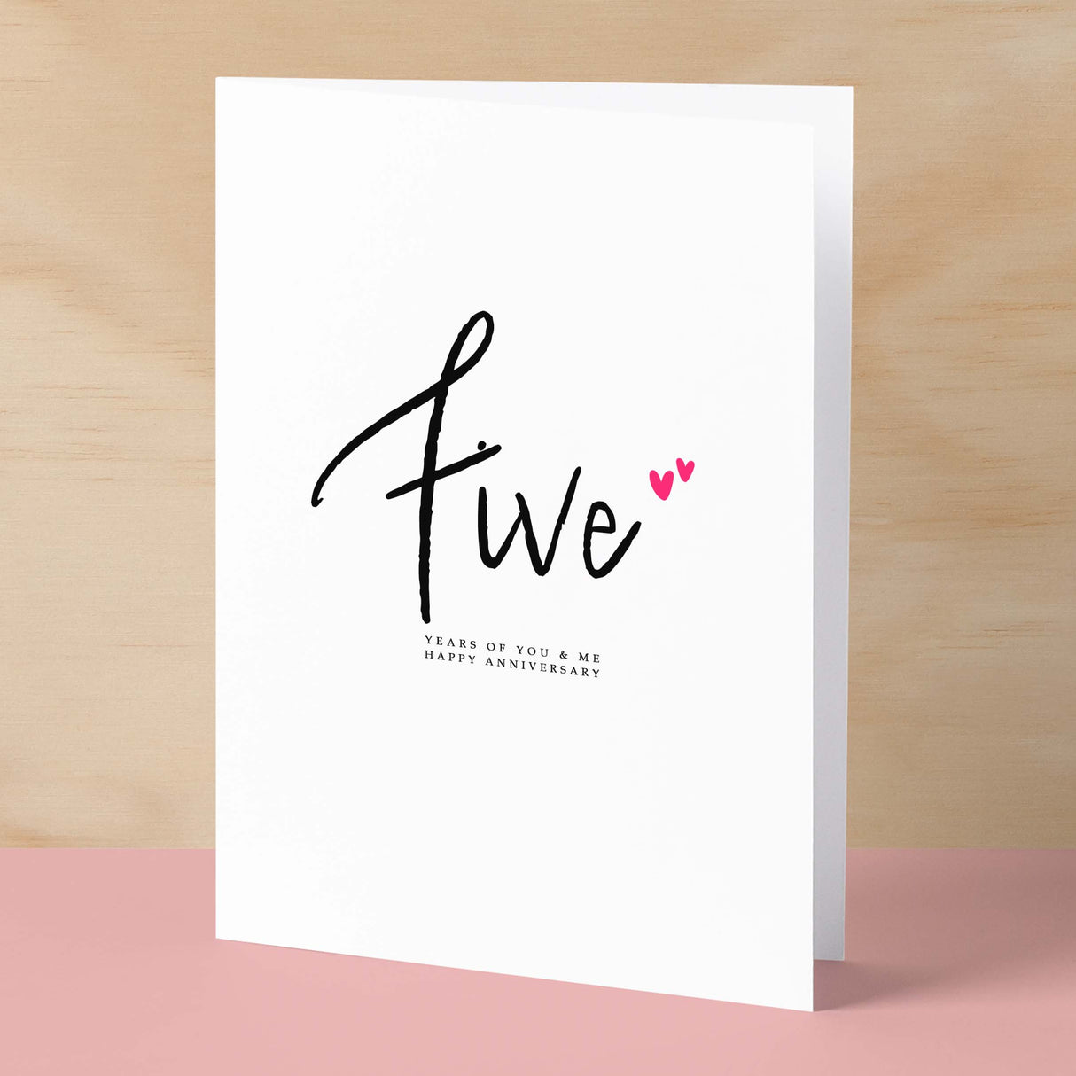 Five Year Anniversary Card For Husband 5 Year Anniversary Card Boyfriend or Girlfriend Wedding Anniversary Card For Wife