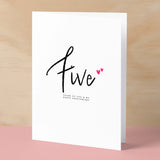 Five Year Anniversary Card For Husband 5 Year Anniversary Card Boyfriend or Girlfriend Wedding Anniversary Card For Wife