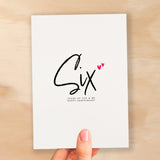 Six Year Anniversary Card For Husband 6 Year Anniversary Card Boyfriend or Girlfriend Wedding Anniversary Card For Wife