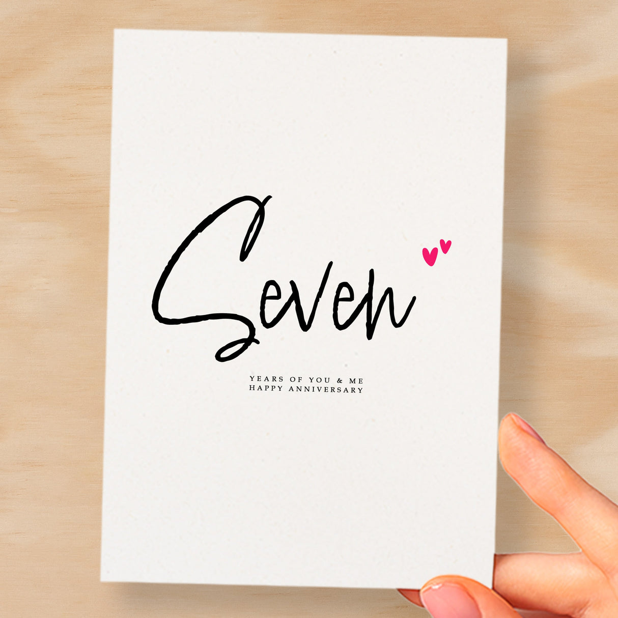 Seven Year Anniversary Card For Husband 7 Year Anniversary Card Boyfriend or Girlfriend Wedding Anniversary Card For Wife