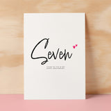 Seven Year Anniversary Card For Husband 7 Year Anniversary Card Boyfriend or Girlfriend Wedding Anniversary Card For Wife