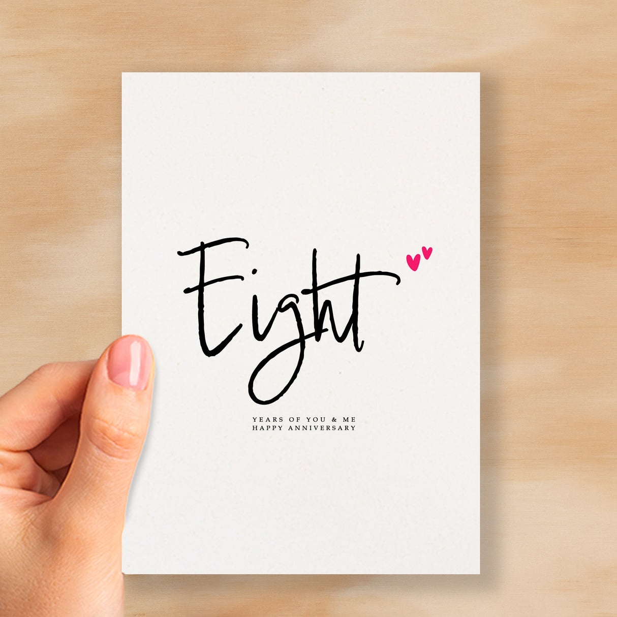 Eight Year Anniversary Card For Husband 8 Year Anniversary Card Boyfriend or Girlfriend Wedding Anniversary Card For Wife