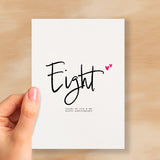 Eight Year Anniversary Card For Husband 8 Year Anniversary Card Boyfriend or Girlfriend Wedding Anniversary Card For Wife