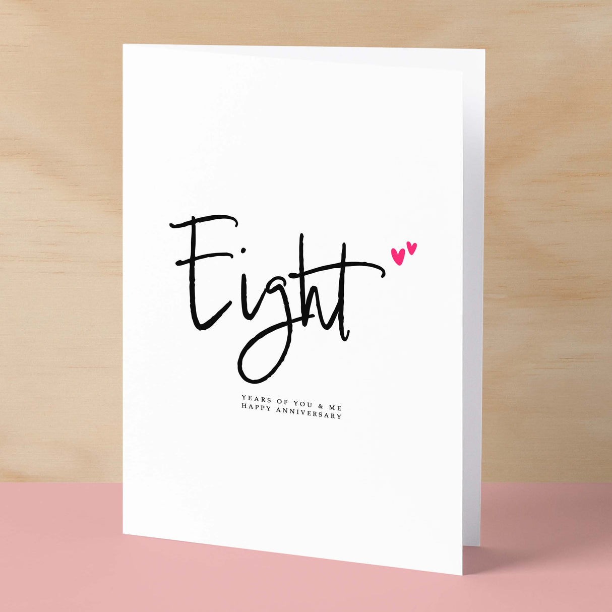 Eight Year Anniversary Card For Husband 8 Year Anniversary Card Boyfriend or Girlfriend Wedding Anniversary Card For Wife