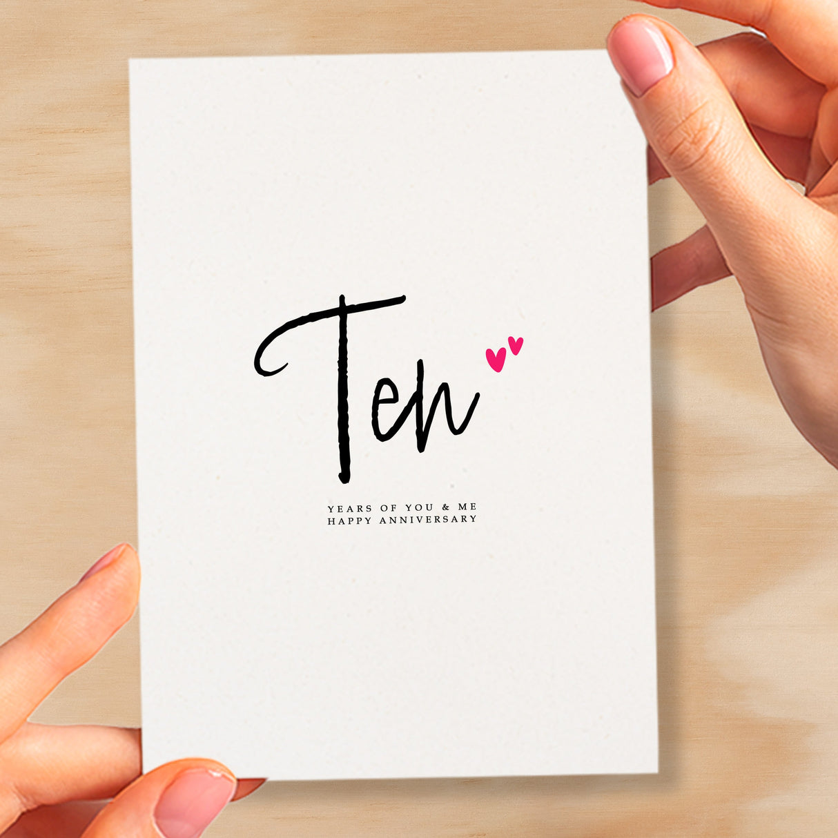 Ten Year Anniversary Card For Husband 10 Year Anniversary Card Boyfriend or Girlfriend Wedding Anniversary Card For Wife