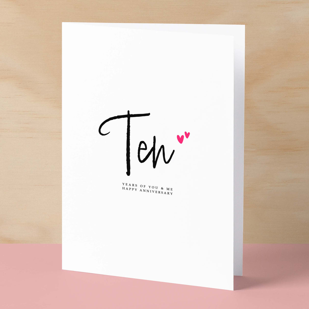 Ten Year Anniversary Card For Husband 10 Year Anniversary Card Boyfriend or Girlfriend Wedding Anniversary Card For Wife