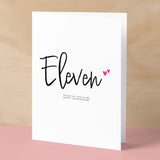 Eleven Year Anniversary Card For Husband 11 Year Anniversary Card Boyfriend or Girlfriend Wedding Anniversary Card For Wife