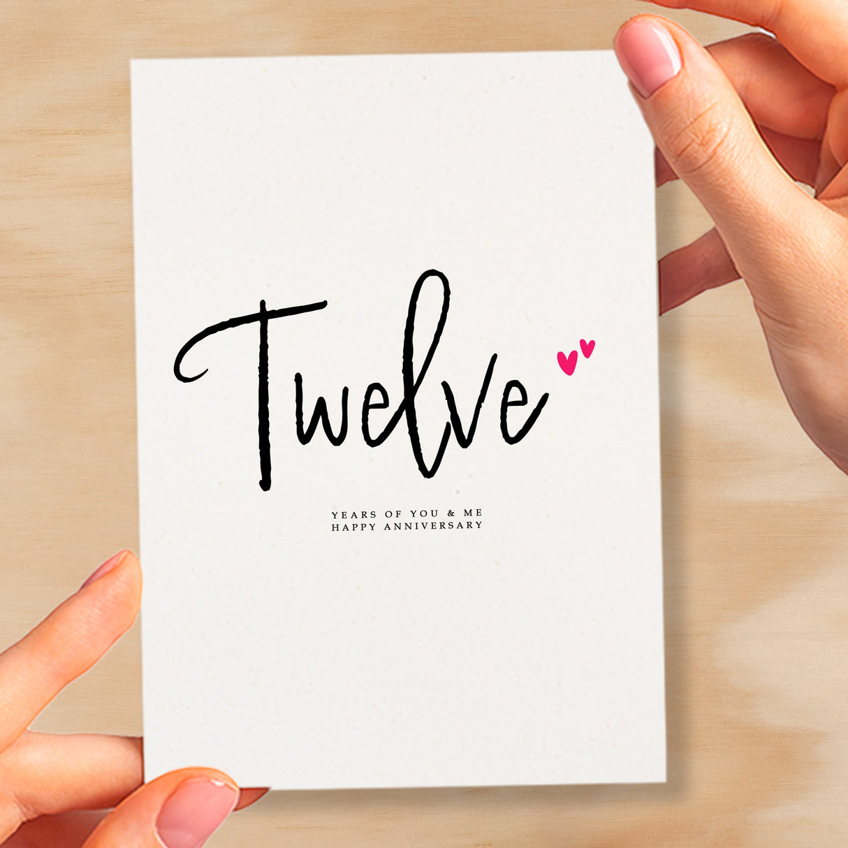 Twelve Year Anniversary Card For Husband 12 Year Anniversary Card Boyfriend or Girlfriend Wedding Anniversary Card For Wife