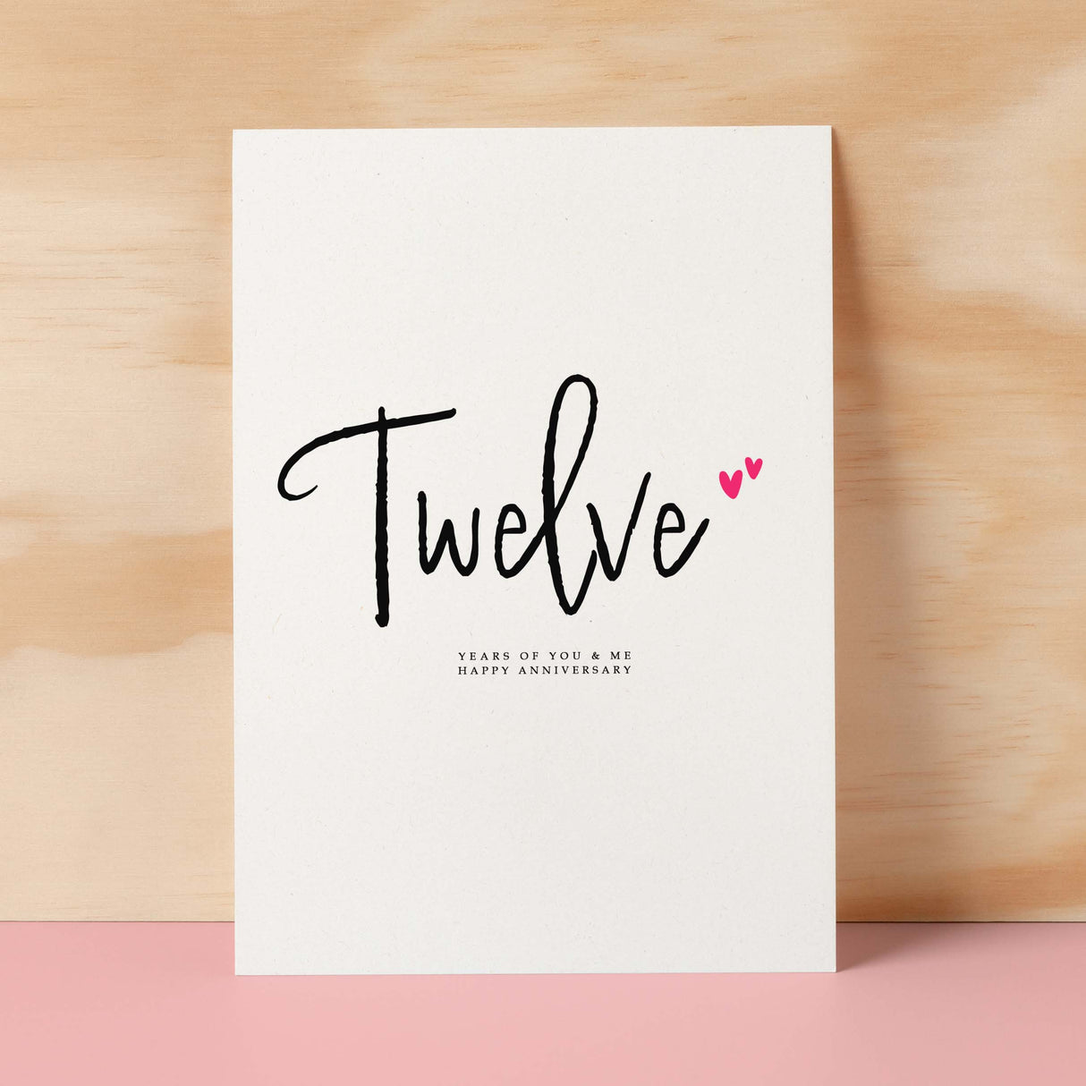 Twelve Year Anniversary Card For Husband 12 Year Anniversary Card Boyfriend or Girlfriend Wedding Anniversary Card For Wife