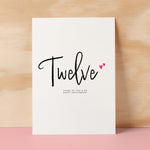 Twelve Year Anniversary Card For Husband 12 Year Anniversary Card Boyfriend or Girlfriend Wedding Anniversary Card For Wife