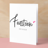 Fourteen Year Anniversary Card For Husband 14 Year Anniversary Card Boyfriend or Girlfriend Wedding Anniversary Card For Wife