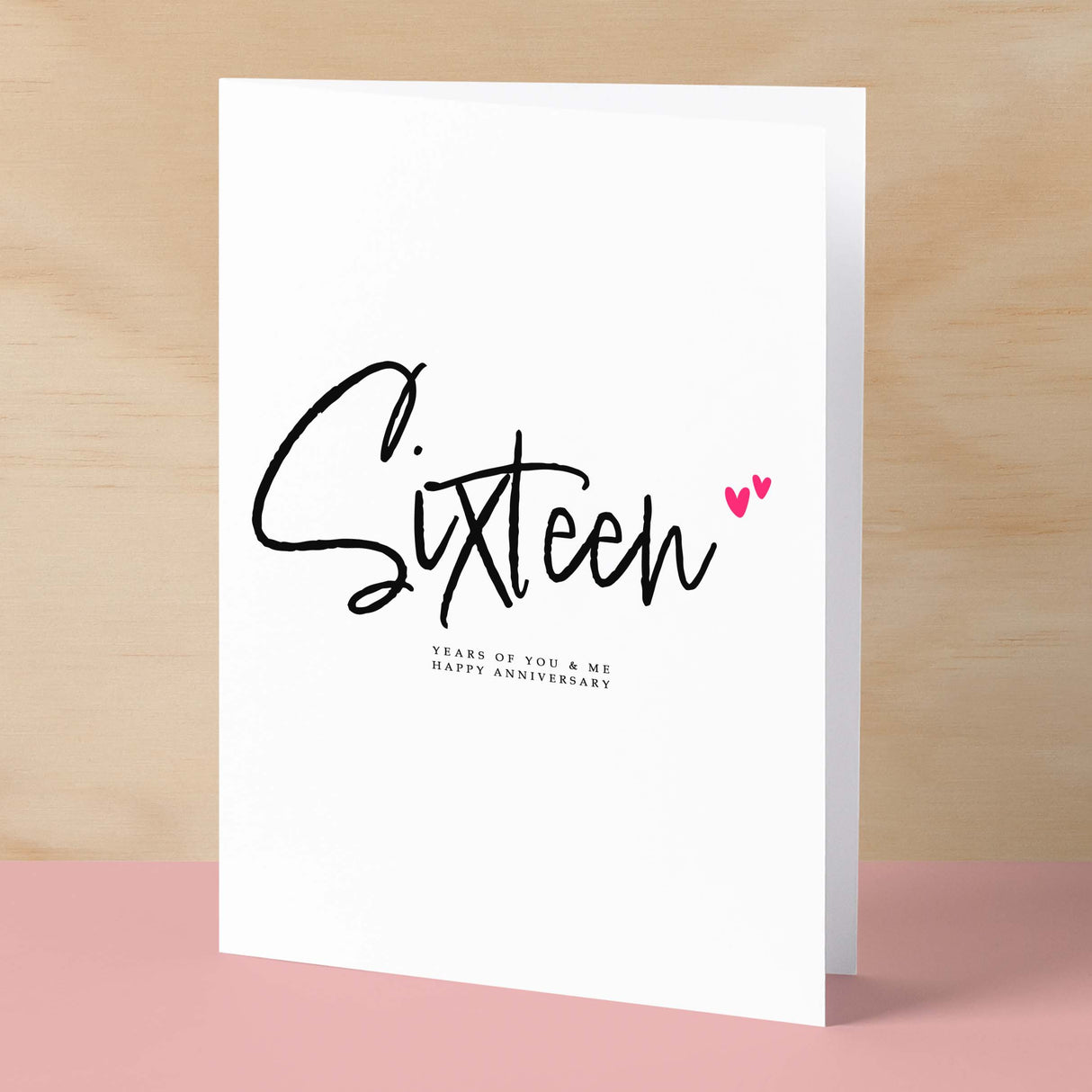 Sixteen Year Anniversary Card For Husband 16 Year Anniversary Card Boyfriend or Girlfriend Wedding Anniversary Card For Wife