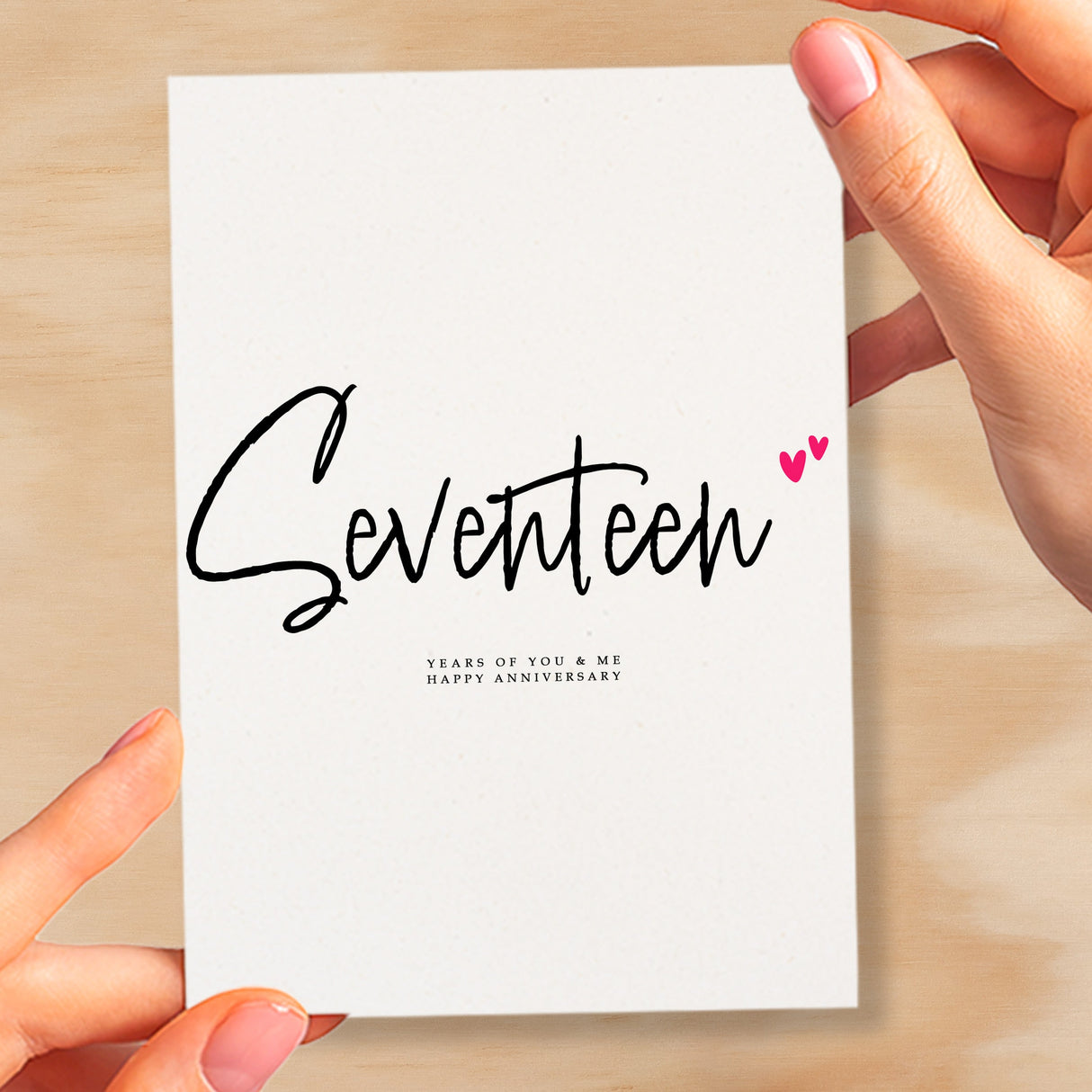 Seventeen Year Anniversary Card For Husband 17 Year Anniversary Card Boyfriend or Girlfriend Wedding Anniversary Card For Wife