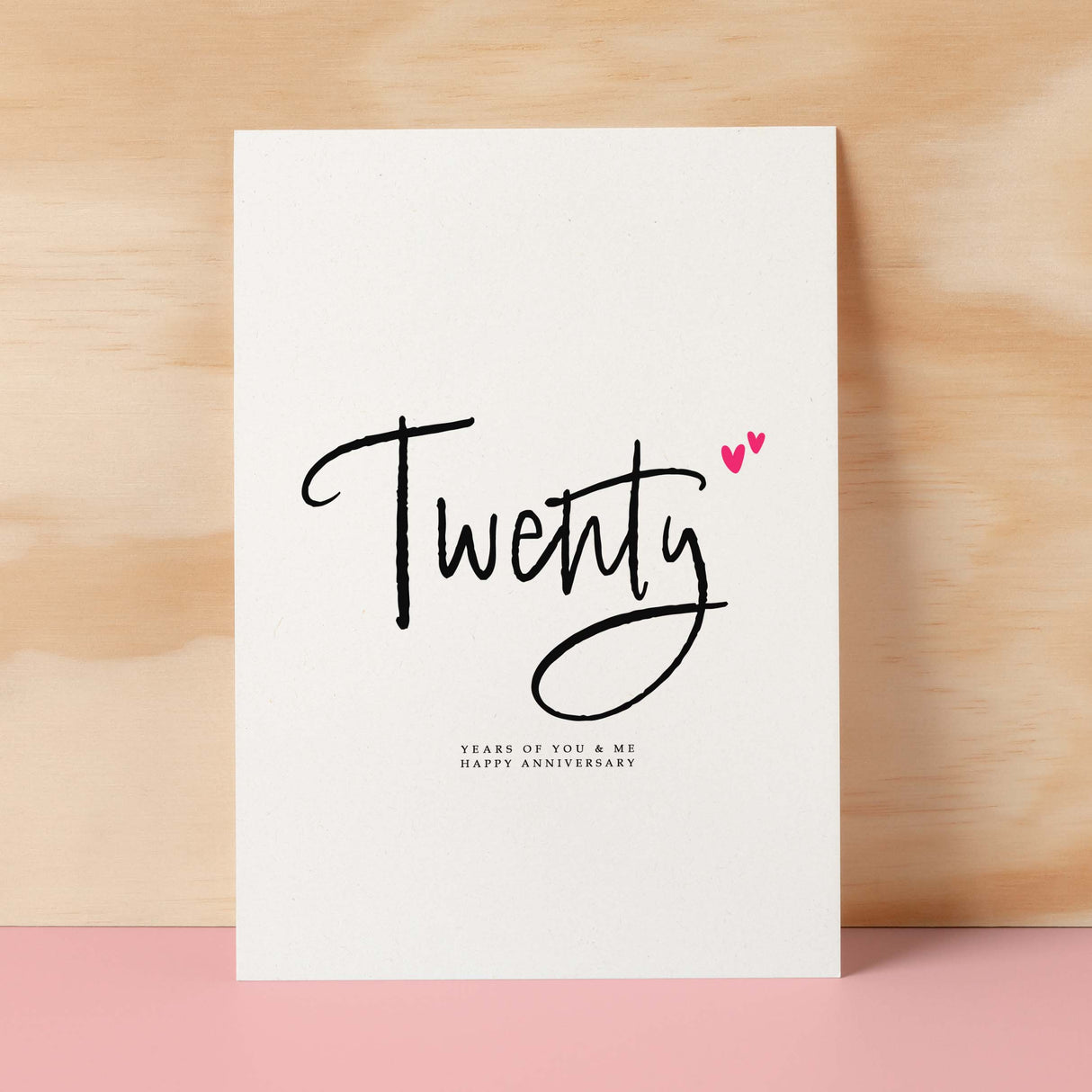 Twenty Year Anniversary Card For Husband 20 Year Anniversary Card Boyfriend or Girlfriend Wedding Anniversary Card For Wife