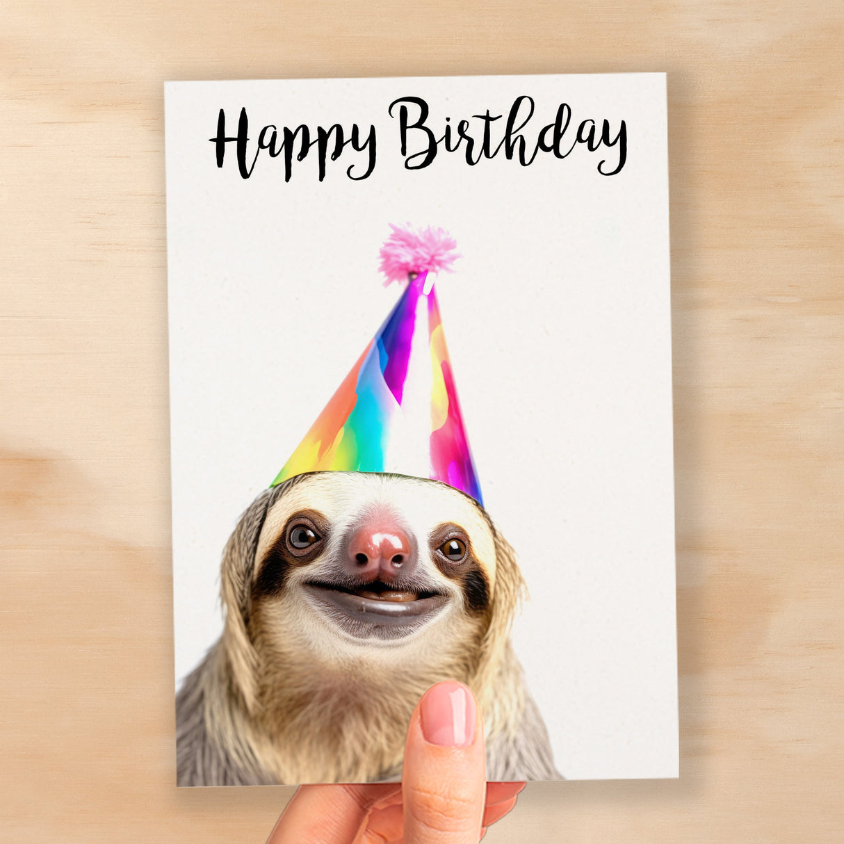 Birthday Card For Him or Her Fun Birthday Card of A Sloth Happy Birthday Card For Mum, Dad, Sister Brother