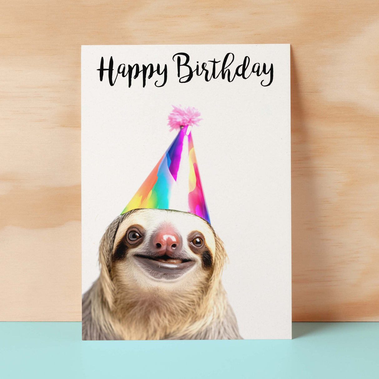 Birthday Card For Him or Her Fun Birthday Card of A Sloth Happy Birthday Card For Mum, Dad, Sister Brother