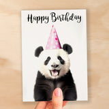 Birthday Card For Him or Her Fun Birthday Card of A Panda Happy Birthday Card For Mum, Dad, Sister Brother