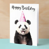 Birthday Card For Him or Her Fun Birthday Card of A Panda Happy Birthday Card For Mum, Dad, Sister Brother