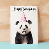 Birthday Card For Him or Her Fun Birthday Card of A Panda Happy Birthday Card For Mum, Dad, Sister Brother