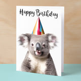 Birthday Card For Him or Her Fun Birthday Card of A Koala Happy Birthday Card For Mum, Dad, Sister Brother