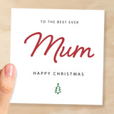 Christmas Card For Mum Xmas Card For Mum Best Mum Ever Christmas Card