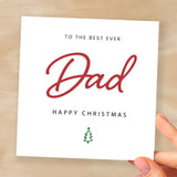 Christmas Card For Dad Xmas Card For Dad Best Mum Dad Christmas Card