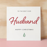 Christmas Card For Husband Xmas Card For Husband Best Husband Ever Christmas Card