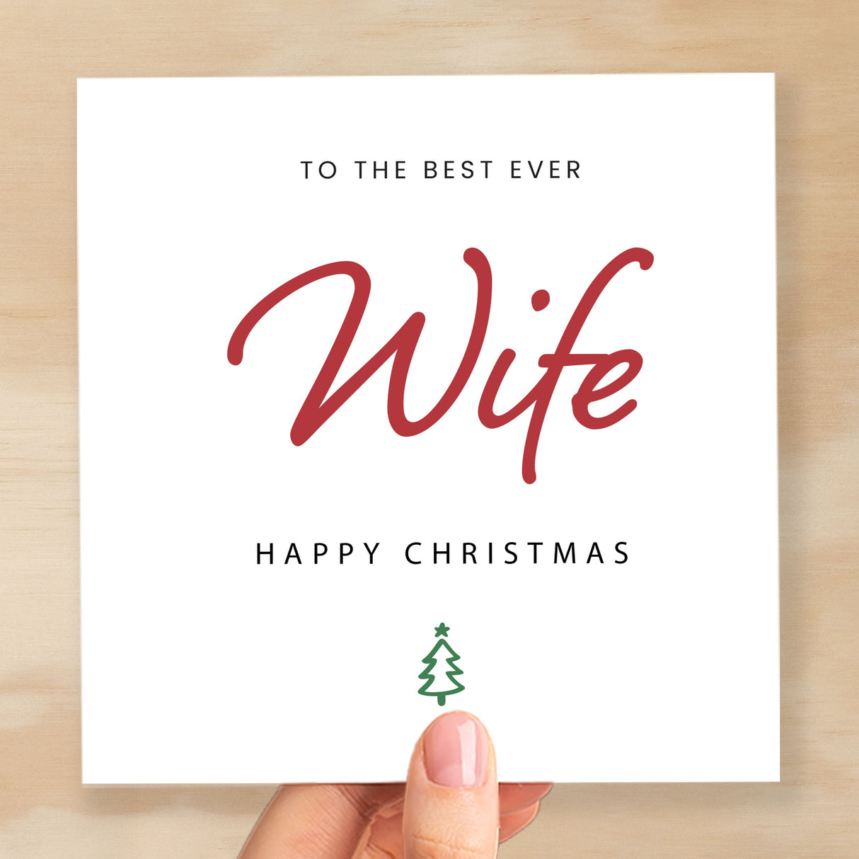 Christmas Card For Wife Xmas Card For Wife Best Wife Ever Christmas Card